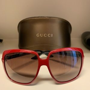 Women’s Gucci sunglasses red EUC